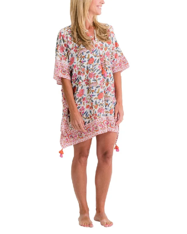 Pomegranate Drawstring Beach Cover-Up