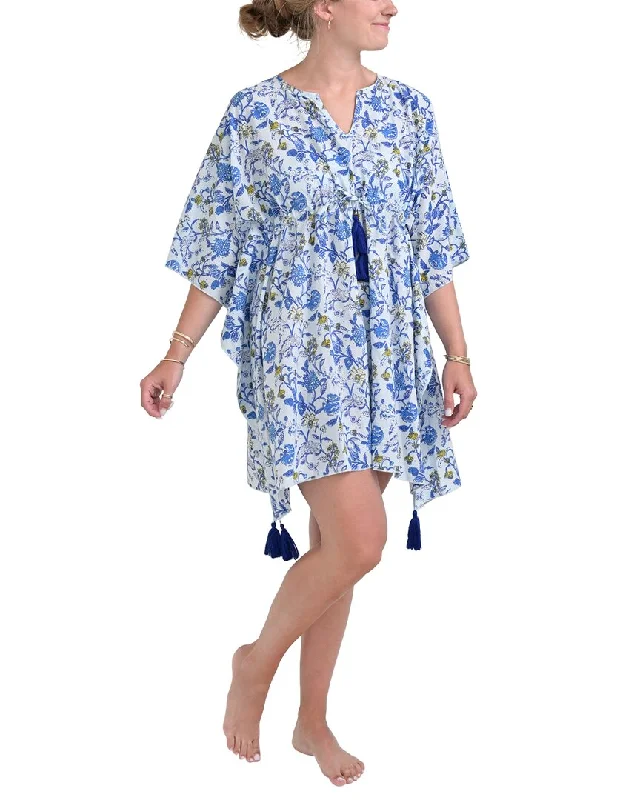 Pomegranate Short Caftan Cover-Up