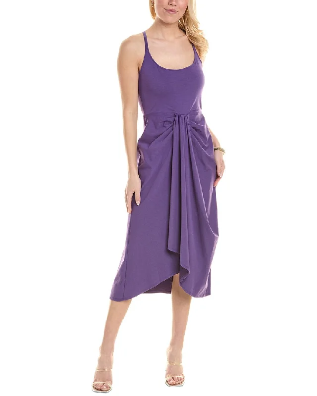 Rebecca Taylor Sarong Drape Midi Dress