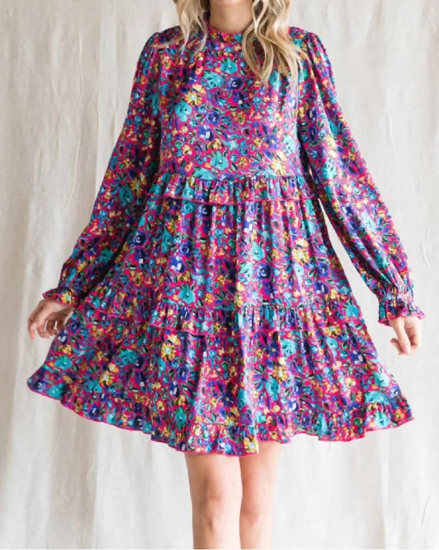 Frilled To Be Here Dress In Multi