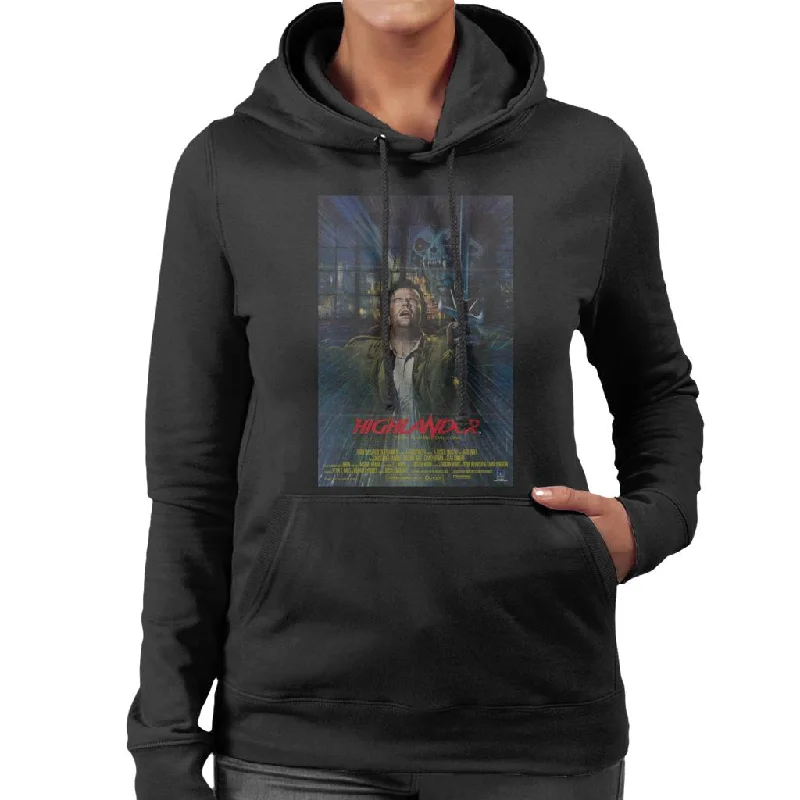 Highlander 1986 Movie Poster Montage Women's Hooded Sweatshirt