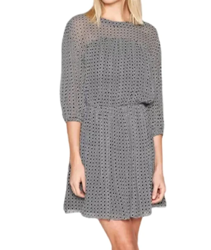 Andora Caviar Dress In Grey