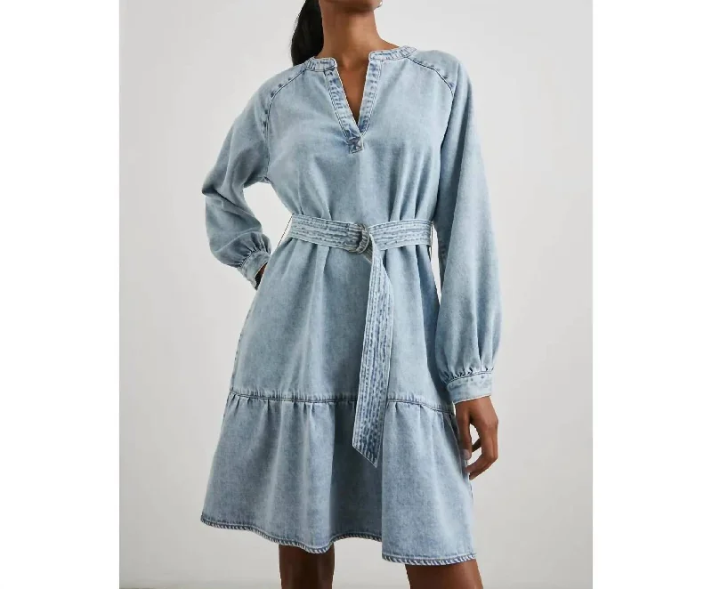 Lila Dress In Faded Indigo