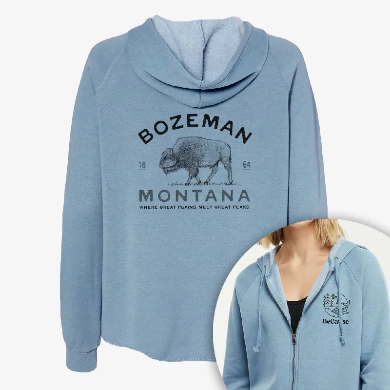 Bozeman Montana Bison - Women's Cali Wave Zip-Up Sweatshirt