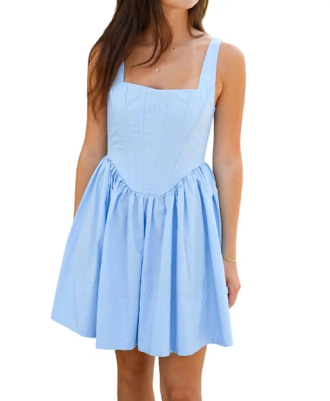 Corset Dress In Light Blue