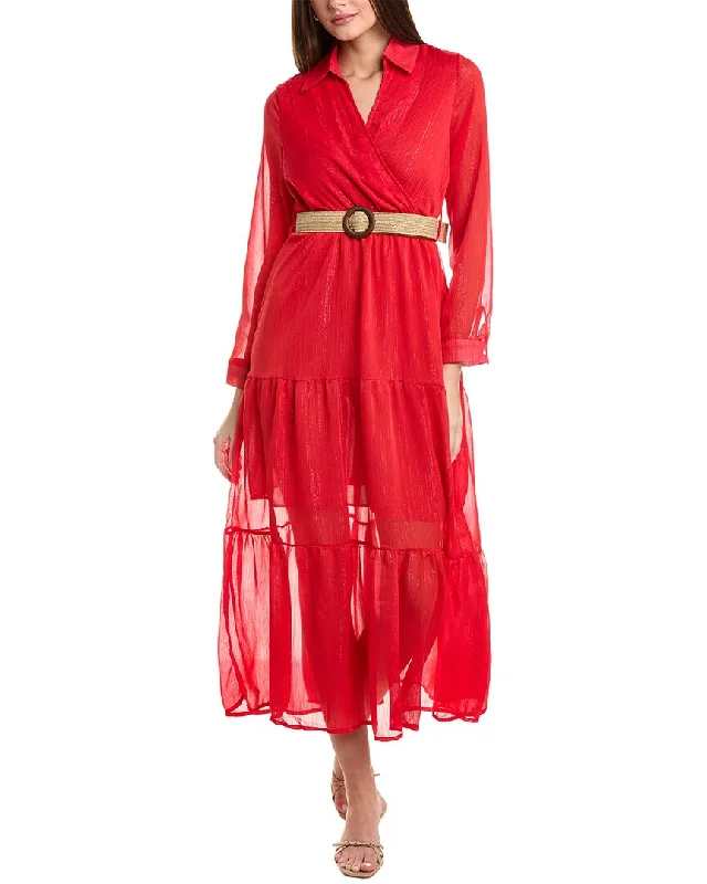 ANNA KAY Medussa Silk-Blend Midi Dress