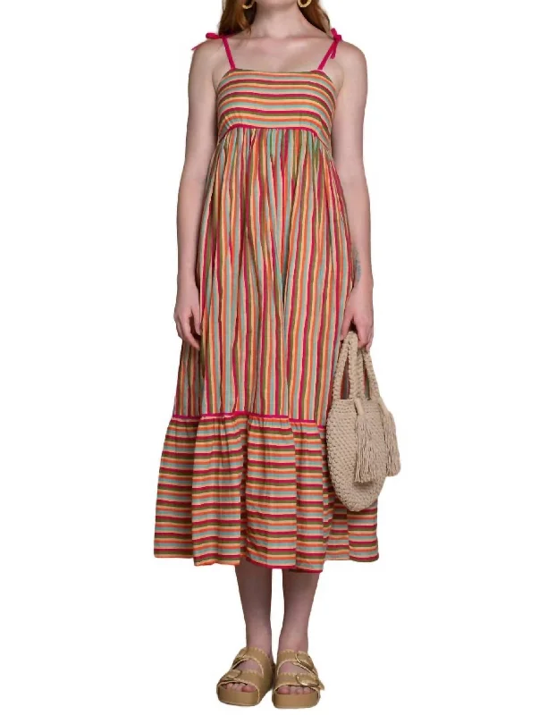 Malin Dress In Strawberry Stripes