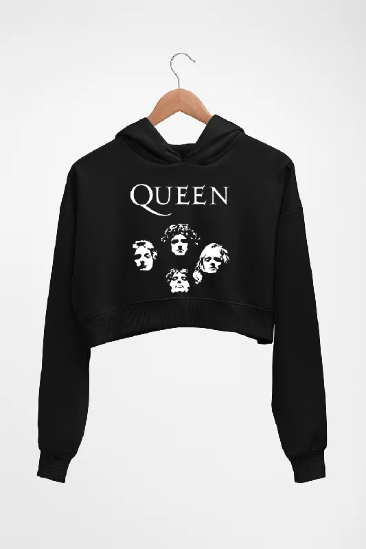 Queen Rock Band Crop HOODIE FOR WOMEN