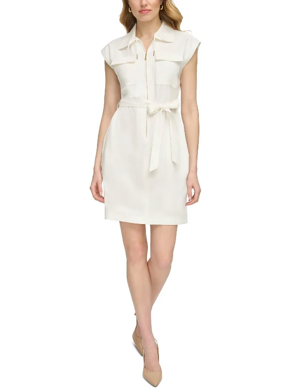 Womens Office Mini Shirtdress