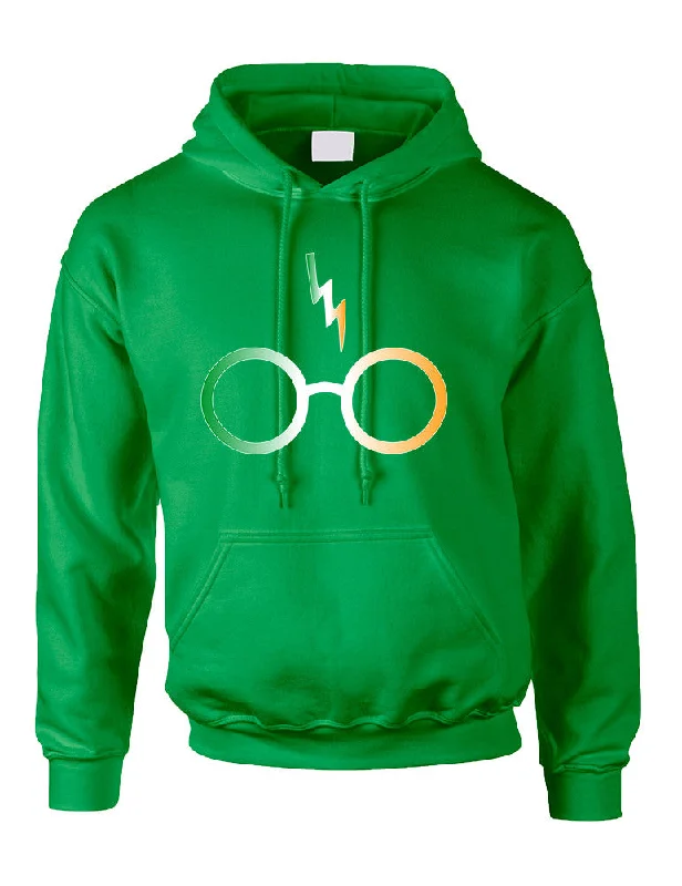 Adult Hoodie Irish Harry Glasses Scar St Patrick's Top