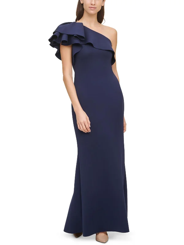 Womens ASYMMETRICAL Polyester Evening Dress