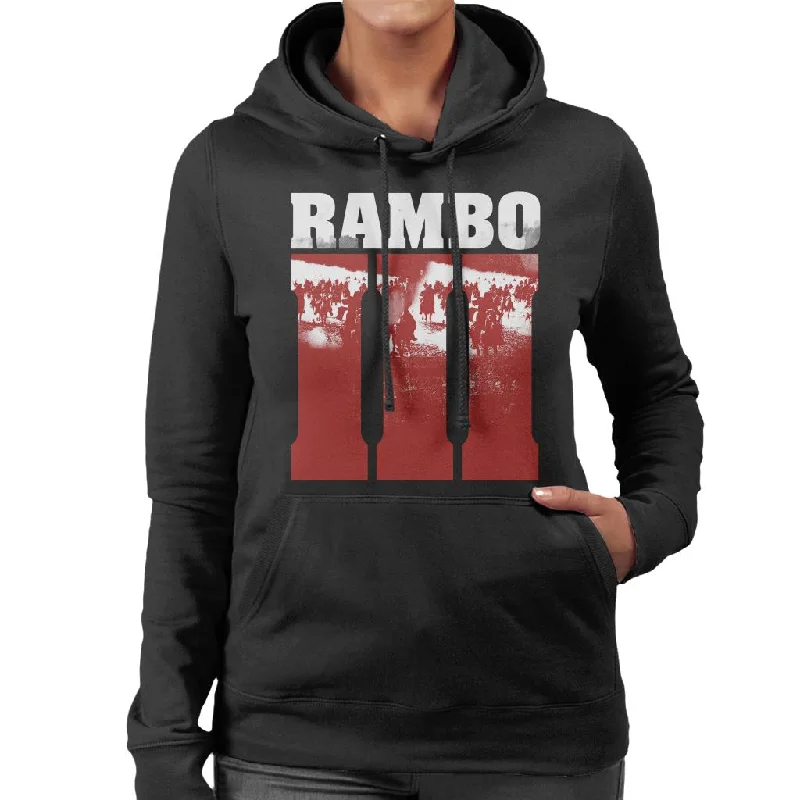 Rambo III Final Battle Scene Women's Hooded Sweatshirt