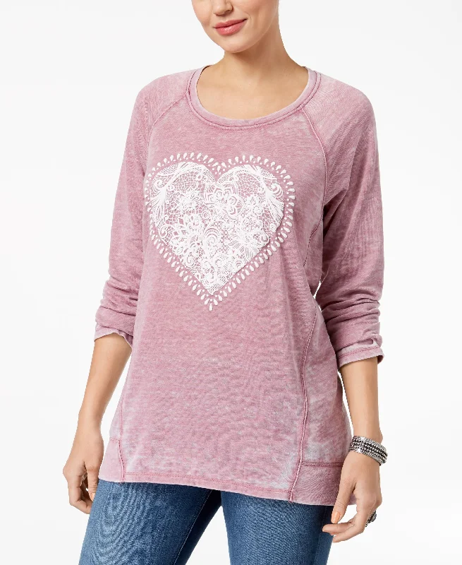 Style & Co Heart Graphic Sweatshirt