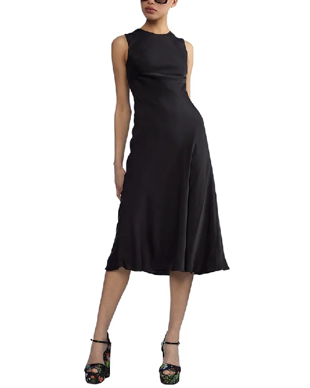 Cynthia Rowley Claudia Silk Midi Dress