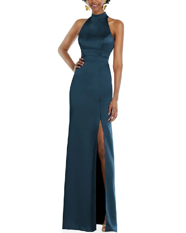 Lovely High Neck Backless Maxi Dress