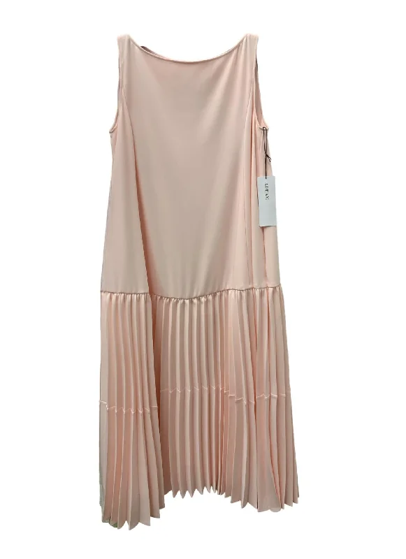 Pleated Dress In Petal