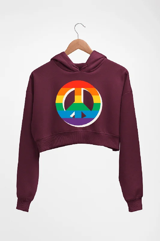 Peace Pride Crop HOODIE FOR WOMEN