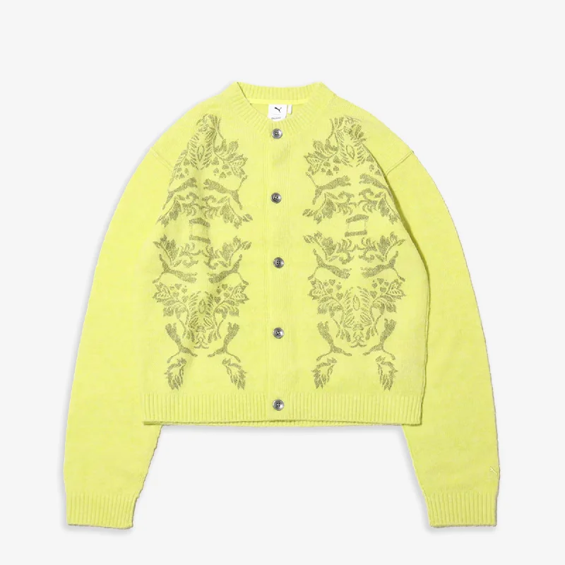 Puma | x ARIES KNITTED CARDIGAN { YELLOW/GREEN