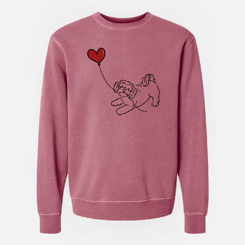 Shihpoo Heart String - Unisex Pigment Dyed Crew Sweatshirt