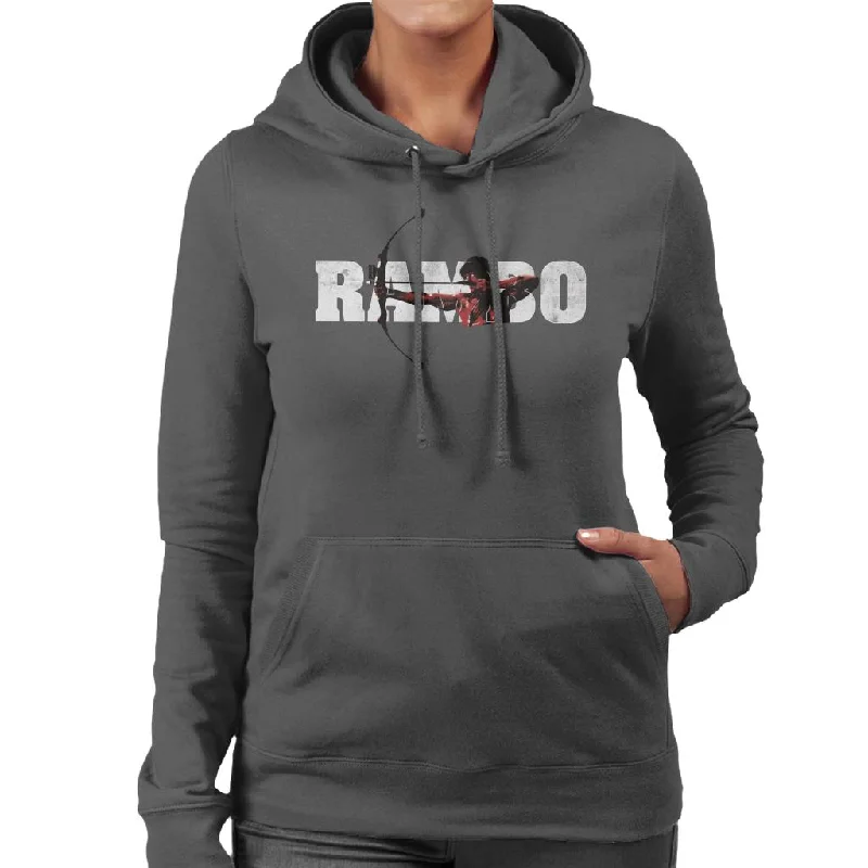 Rambo Compound Bow Women's Hooded Sweatshirt