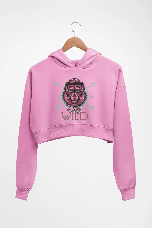 Stay Wild Crop HOODIE FOR WOMEN